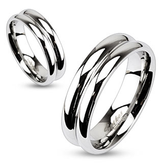 Double Dome Mirror Polish Ring